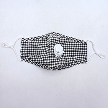 Pack of 10 Fashion Check Cotton Mask with PM2.5 Filter