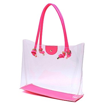 Neon See Thru 2-in-1 Shopper