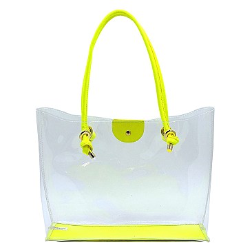 Neon See Thru 2-in-1 Shopper