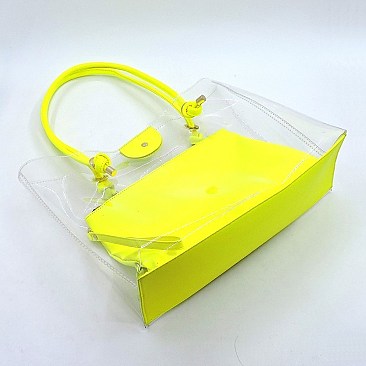 Neon See Thru 2-in-1 Shopper