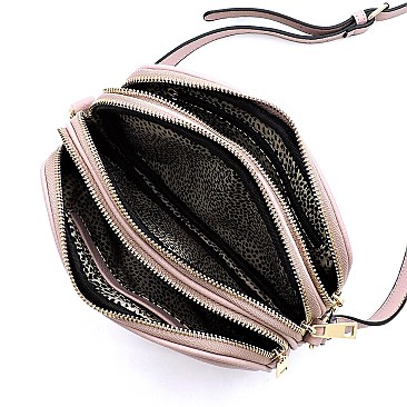 Multi Compartment Tassel Crossbody Bag