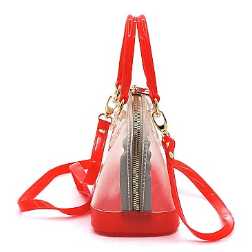 Stylish Jelly Candy See Thru Cute Dome Satchel