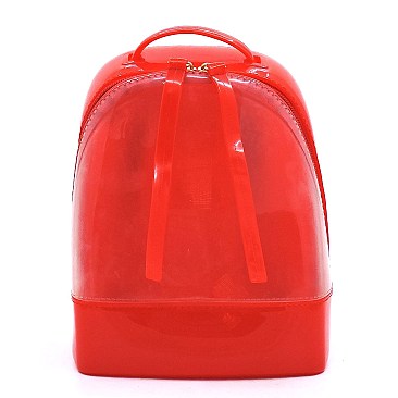 Chic Convertible Jelly Candy See Thru Backpack Satchel