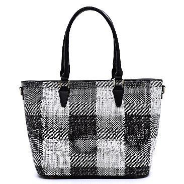 Fashion Straw Woven Printed Shopper