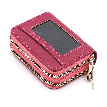 Saffiano Accordion Card Holder Double