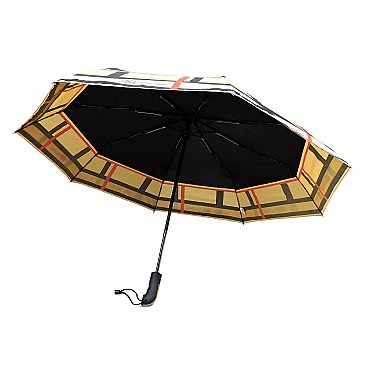 Auto Plaid Check Umbrella