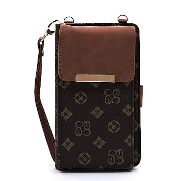 Monogram Wallet Crossbody Cell Phone Case