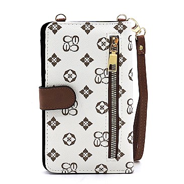 Pack of 3 Monogram Wallet Crossbody Cell Phone Case