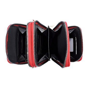 Trendy Queen Bee Stripe Crossbody Bag Cell Phone Purse