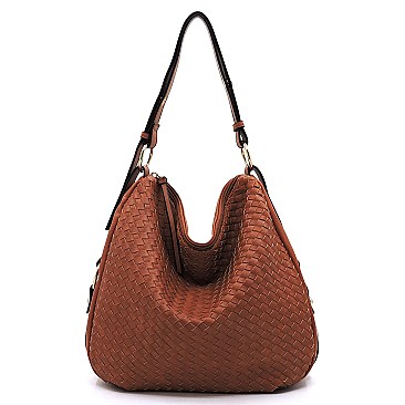 Woven Shoulder Hobo Bag