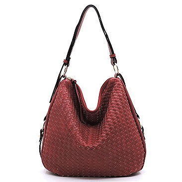 Woven Shoulder Hobo Bag