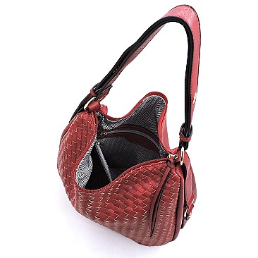 Woven Shoulder Hobo Bag