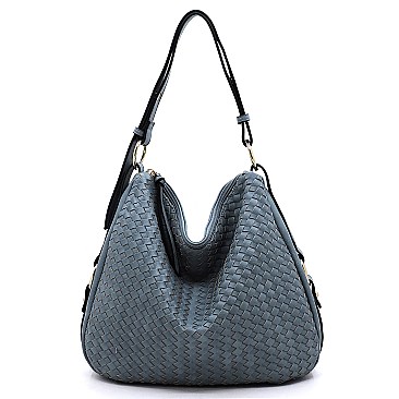 Woven Shoulder Hobo Bag