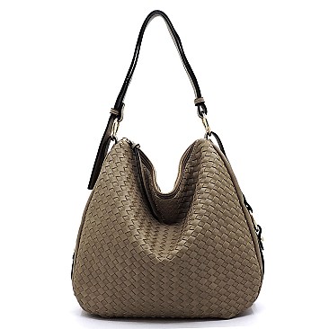 Woven Shoulder Hobo Bag