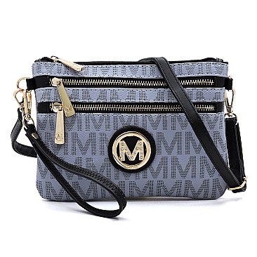 Multi Zip Pocket Cltuch M Monogram Crossbody Bag