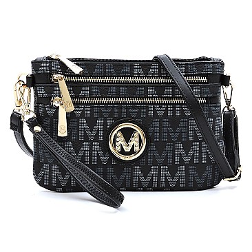 Multi Zip Pocket Cltuch M Monogram Crossbody Bag