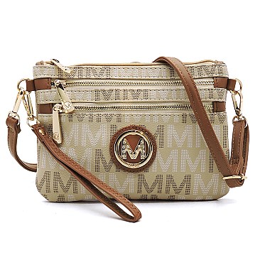 Multi Zip Pocket Cltuch M Monogram Crossbody Bag