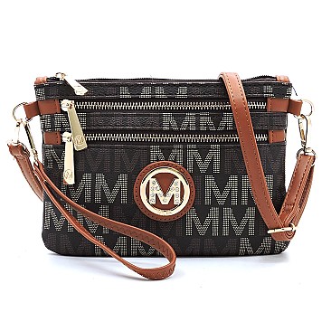 Multi Zip Pocket Cltuch M Monogram Crossbody Bag