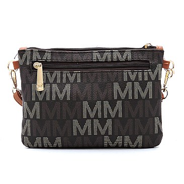 Multi Zip Pocket Cltuch M Monogram Crossbody Bag