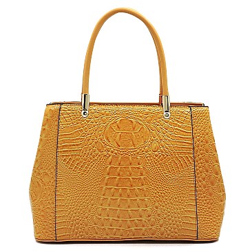 Top Handle Croc Alligator Satchel