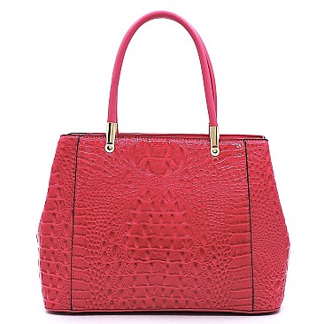 Top Handle Croc Alligator Satchel