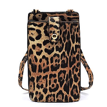 Leopard Crossbody Bag Cell Phone Purse