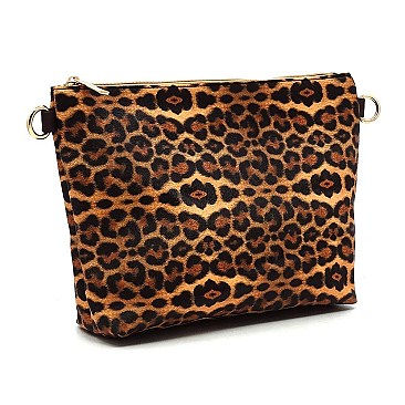 Leopard Chain Handle 2 in 1 Hobo-Shoulder Bag