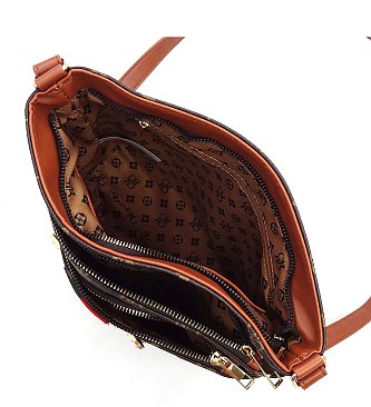 Monogram Multi-Compartment Pocket Crossbody Bag