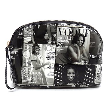 4-in-1 Magazine Cover Collage Queen Bee Stripe Satchel Set