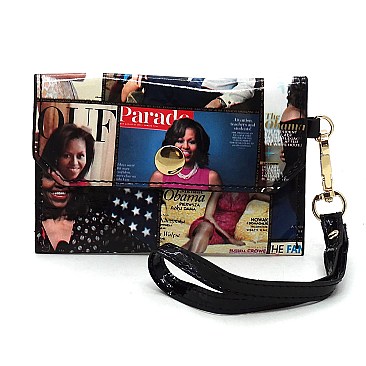 4-in-1 Magazine Cover Collage Queen Bee Stripe Satchel Set