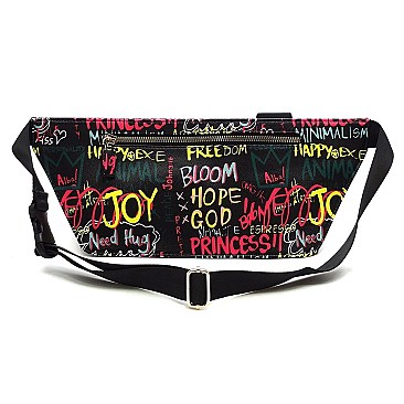 Trendy Multi Graffiti Fanny Bag Waist Bag