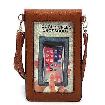 Stylish Tartan Plaid Check Cell Phone Purse Crossbody Bag