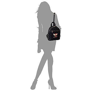 Fashion Monogram Multi Zip Pocket Backpack