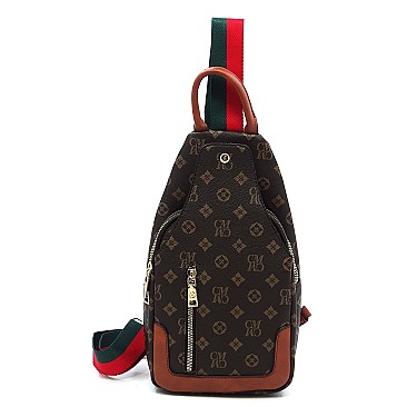Stylish Monogram Sling Backpack