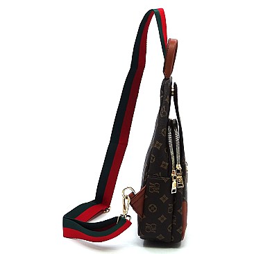 Stylish Monogram Sling Backpack