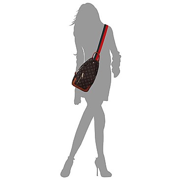 Stylish Monogram Sling Backpack