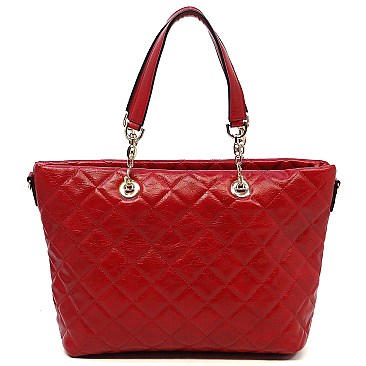 Adorable Quilted Shopper Tote Bag