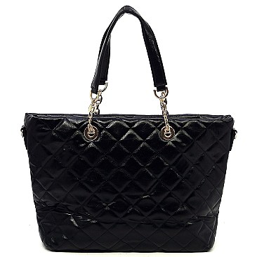 Adorable Quilted Shopper Tote Bag