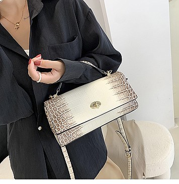 FASHION EMBOSSED ANIMAL PRINT CROSS BODY BAG