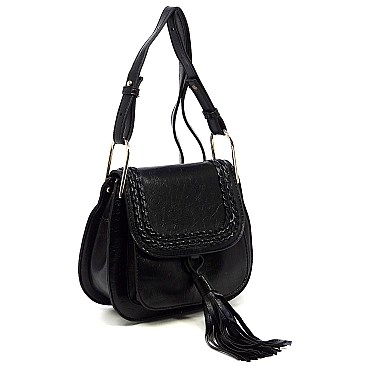 Trendy Tassel Saddle Crossbody Bag