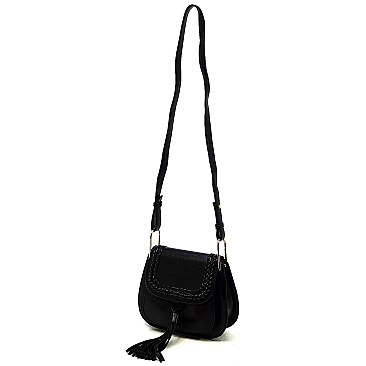 Trendy Tassel Saddle Crossbody Bag