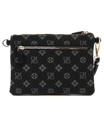 CM Monogram Multi Zip Clutch Crossbody Bag Wristlet