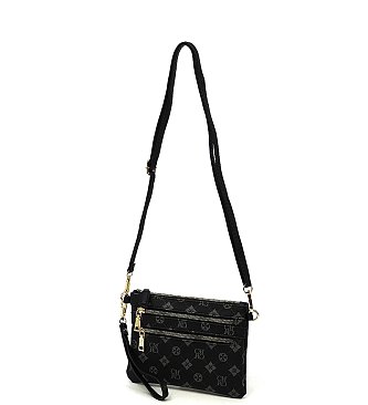 CM Monogram Multi Zip Clutch Crossbody Bag Wristlet
