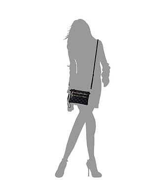CM Monogram Multi Zip Clutch Crossbody Bag Wristlet