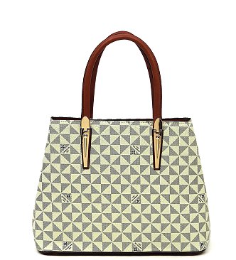 3-in-1  Monogram Top Handle Satchel Set