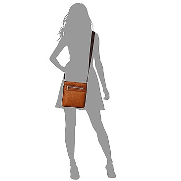 Fashion Crossbody Bag with Zipper Around Extention