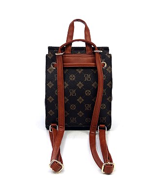 CM Monogram Convertible Drawstring Backpack Satchel