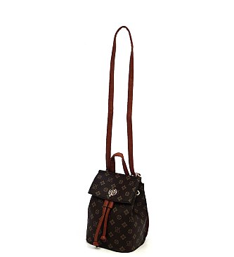 CM Monogram Convertible Drawstring Backpack Satchel