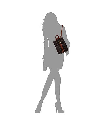 CM Monogram Convertible Drawstring Backpack Satchel
