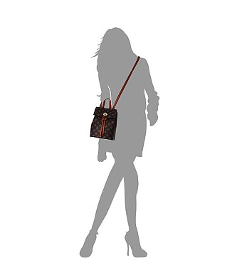 CM Monogram Convertible Drawstring Backpack Satchel